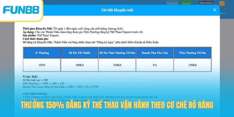Độc Quyền: Thưởng 150% Đăng Ký Thể Thao, x2.5 Vốn Cực Đã