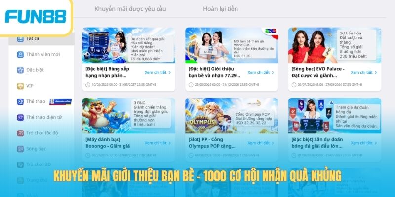 Khuyến mãi - Trang Chính Thức Fun88.com 2026
